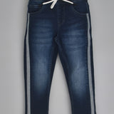 Youmaa- Fashion Stretchable Denim Soft Wash for Comfort with Side Tape Elasticated Drawstring & Pockets- Dx