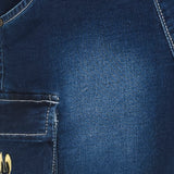 Youmaa-Boys -Summer Looser Shorts -Soft Wash-Side Large Utility Pocket-Draw Strings-CloudTouch Fibre 100% Cotton Denims-Blue