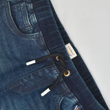 Youmaa- Fashion Stretchable Denim Soft Wash for Comfort with Side Tape Elasticated Drawstring & Pockets- Cloud Px