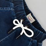 Youmaa-Boys -Summer Looser Shorts -Soft Wash-Side Large Utility Pocket-Draw Strings-CloudTouch Fibre 100% Cotton Denims-Blue