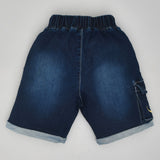 Youmaa-Boys -Summer Looser Shorts -Soft Wash-Side Large Utility Pocket-Draw Strings-CloudTouch Fibre 100% Cotton Denims-Blue