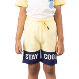 Youmaa-Boys-Shorts-Stay Cool Print - Border Shorts- Elasticated-DrawStrings -Half-Knee Length- in 100% Soft Knit Cotton - All Season Comfortable - Cloud Touch Micro Fibre-Royal Blue