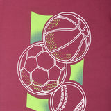 Youmaa 100% Cotton Half Sleeves Round Neck Sports Printed T-Shirt Wine
