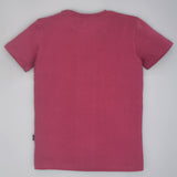 Youmaa 100% Cotton Half Sleeves Round Neck Sports Printed T-Shirt Wine
