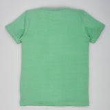Youmaa 100% Cotton Half Sleeves Round Neck My Graffiti World Printed T-Shirt Green