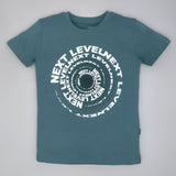 Youmaa 100% Cotton Half Sleeves Round Neck My Typographic World Printed T-Shirt Grey