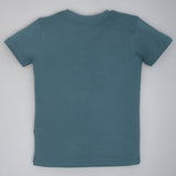 Youmaa 100% Cotton Half Sleeves Round Neck My Typographic World Printed T-Shirt Grey