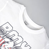 Youmaa 100% Cotton Half Sleeves Round Neck Cyclothon Race Printed T-Shirt White