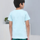 Youmaa 100% Cotton Half Sleeves Headphone Printed T-Shirt - Green