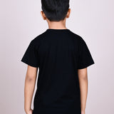 Youmaa 100% Cotton Half Sleeves DJ Beats Musical Graphics Printed T-Shirt - Black