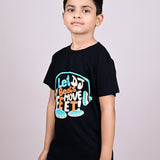Youmaa 100% Cotton Half Sleeves DJ Beats Musical Graphics Printed T-Shirt - Black