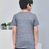 Youmaa 100% Cotton Half Sleeves Typography Printed T-Shirt - Grey
