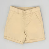 Youmaa Boys -100% CottonSolid Shorts-Fixed Waist Band - Elasticated -Shorts Pockets -RegularLength-Loose Fit- Micro Fibre Cloud Wash Softness-Khakhi