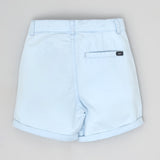 Youmaa Boys -100% CottonSolid Shorts-Fixed Waist Band - Elasticated -Shorts Pockets -RegularLength-Loose Fit- Micro Fibre Cloud Wash Softness-Blue