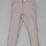 Youmaa Boys -100% Cotton Textured Chinos -Fixed Waist Band - Elasticated -Pockets -RegularLength- Fit- Micro Fibre Cloud Wash Softness-Brown
