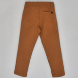 Youmaa Boys -100% Cotton Chinos -Fixed Waist Band - Elasticated -Pockets -RegularLength- Fit- Micro Fibre Cloud Wash Softness-Khakhi