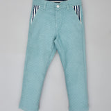 Youmaa Boys -100% Cotton coudroy Textured Chinos -Fixed Waist Band - Elasticated -Pockets -RegularLength- Fit- Micro Fibre Cloud Wash Softness-Blue