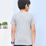 Youmaa 100% Cotton Half Sleeves Bike Graphics Printed T-Shirt - Grey