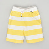 Youmaa 100% Cotton Elasticated Waist Drawstrings Shorts - Yellow