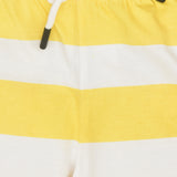 Youmaa 100% Cotton Elasticated Waist Drawstrings Shorts - Yellow