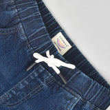 Youmaa Unisex Light Washed Panda Detailed Joggers - Blue