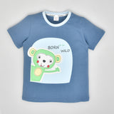 Youmaa- Cartoon  Character  Print Tshirt Round Neck Half Sleeves ,Soft 100% Cotton Knits .