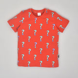 Youmaa-Half Sleeves Printed TShirt ,in Soft 100% Cotton - Red