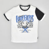 Youmaa- Cool Boys Chest Printed Contrast Half Sleeves Round Neck TShirt ,in Soft 100% Cotton