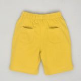 Youmaa- Mustard Comfortable Elasticated Loose Shorts with Tapes ,Soft 100% Cotton