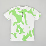 Youmaa-Half Sleeves Abstract Chest Printed T-Shirt,Soft 100% Cotton Knits - Green