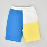 Youmaa- Color Block Loose Sporty  Shorts with Placement Print  ,Soft 100% Cotton Knits