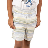 Youmaa-Boys-Loose Printed Short- Elasticated Waist-Regular Length -100%Micro Touch Cloud Fibre Cotton- Green