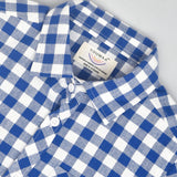 Youmaa 100% Cotton Half Sleeve Checked Collared Shirt Blue