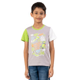 Youmaa-Half Sleeves Round Neck  Playful Print TShirt ,in Soft 100% Cotton