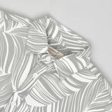 Youmaa-Half Sleeves Shirt ,Trendy Leaf Print in Soft 100% Cotton - Grey