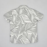 Youmaa-Half Sleeves Shirt ,Trendy Leaf Print in Soft 100% Cotton - Grey