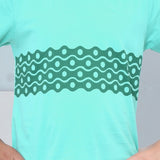 Youmaa 100% Cotton Half Sleeves Abstract Printed T-Shirt - Green