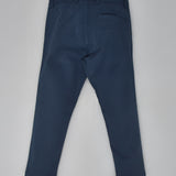 Youmaa Boys -100% Cotton Chinos -Fixed Waist Band - Elasticated -Pockets -RegularLength- Fit- Micro Fibre Cloud Wash Softness-Blue