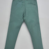 Youmaa Boys -100% Cotton Chinos -Fixed Waist Band - Elasticated -Pockets -RegularLength- Fit- Micro Fibre Cloud Wash Softness-Green