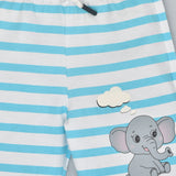 Youmaa-Boys-Loose Striper Elephant Shorts- Elasticated Waist-Regular Length -100%Micro Touch Cloud Fibre Cotton