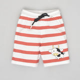 Youmaa-Boys-Loose Striper Mickey Shorts- Elasticated Waist-Regular Length -100%Micro Touch Cloud Fibre Cotton