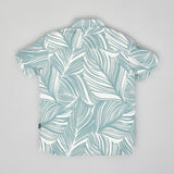 Youmaa-Half Sleeves Shirt ,Trendy Leaf Print in Soft 100% Cotton - Green