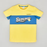 Youmaa-Boys -Half Sleeves Printed T-Shirt-Round Rib Neck in Soft 100%-100% Cotton -Yellow