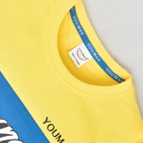 Youmaa-Boys -Half Sleeves Printed T-Shirt-Round Rib Neck in Soft 100%-100% Cotton -Yellow