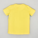 Youmaa-Boys -Half Sleeves Printed T-Shirt-Round Rib Neck in Soft 100%-100% Cotton -Yellow