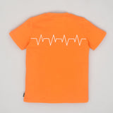 Youmaa-Boys-Half Sleeves Printed T-Shirt-Round Rib Neck in Soft 100%-100% Cotton-Orange