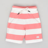 Youmaa 100% Cotton Elasticated Waist Drawstrings Shorts - Peach