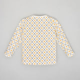 Youmaa 100% Cotton - Unisex Full Length Diamond Checked T-Shirt & Pant Set - Yellow