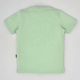 Youmaa 100% Cotton - Boys Diosaur Printed Regular Fit Round-Neck T-Shirt - Green